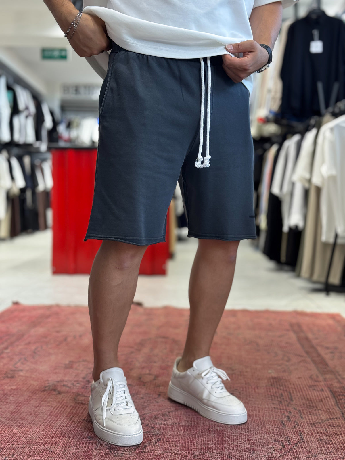 Embossed Washed Shorts