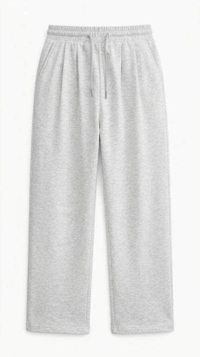 Light Heather Gray Pleated Sweatpants