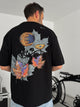 Black Leaf Patch Oversize T-Shirt - 5