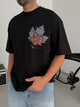 Black Leaf Patch Oversize T-Shirt - 3