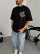 Black Leaf Patch Oversize T-Shirt - 4