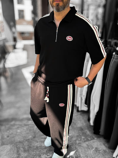 Black Champ Half-Zip T-Shirt