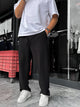 Black Lycra Baggy Sweatpants - 1