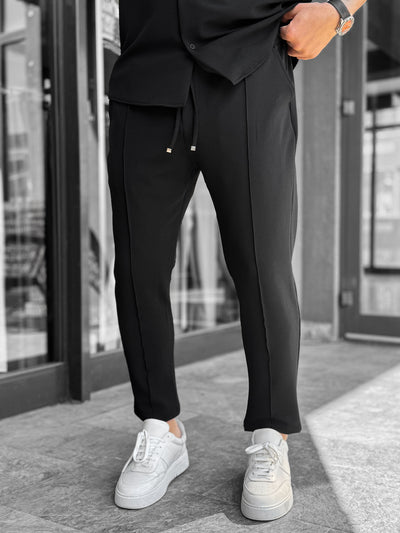 Front-Seam Drawstring Trousers