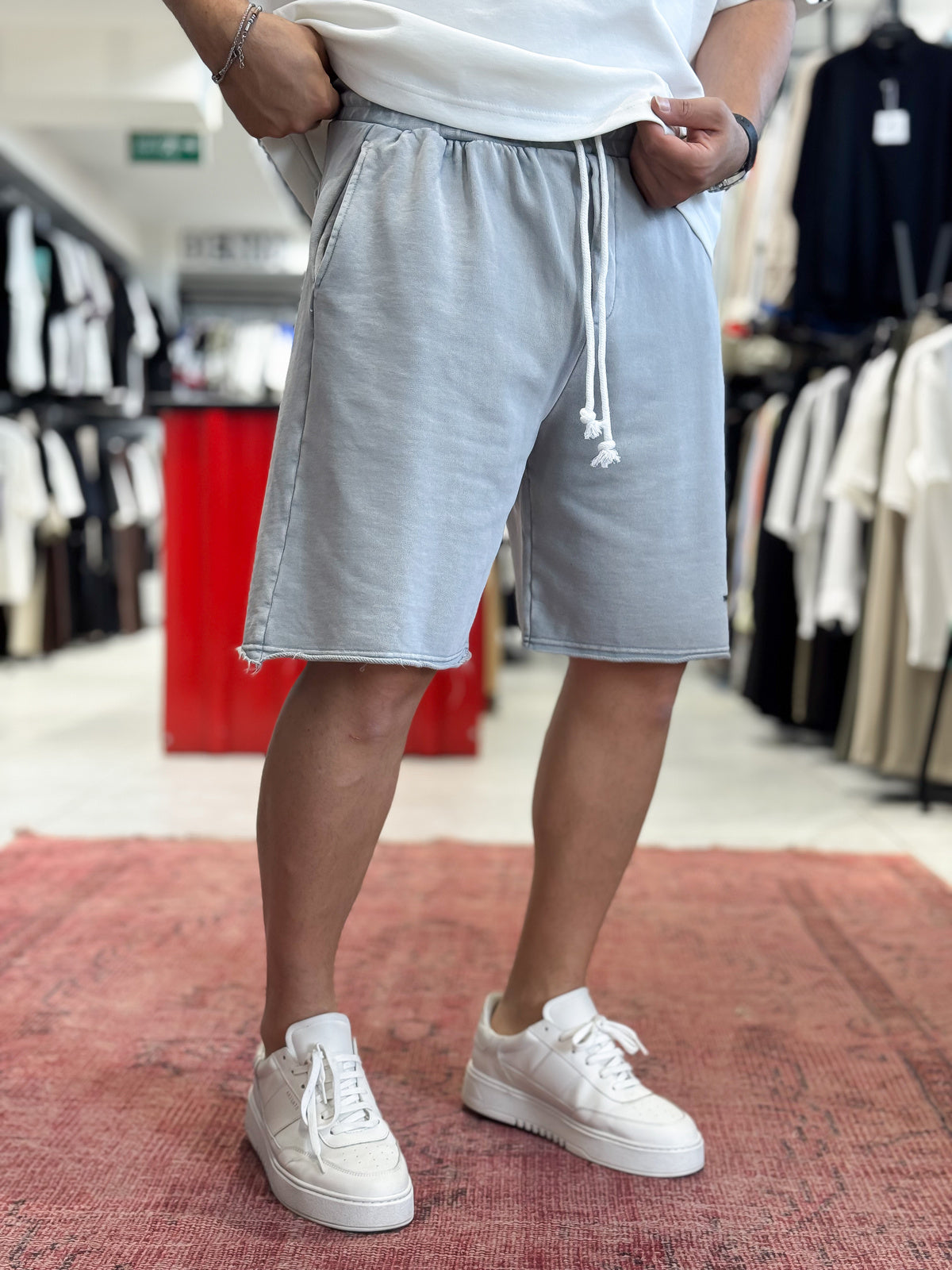 Embossed Washed Shorts