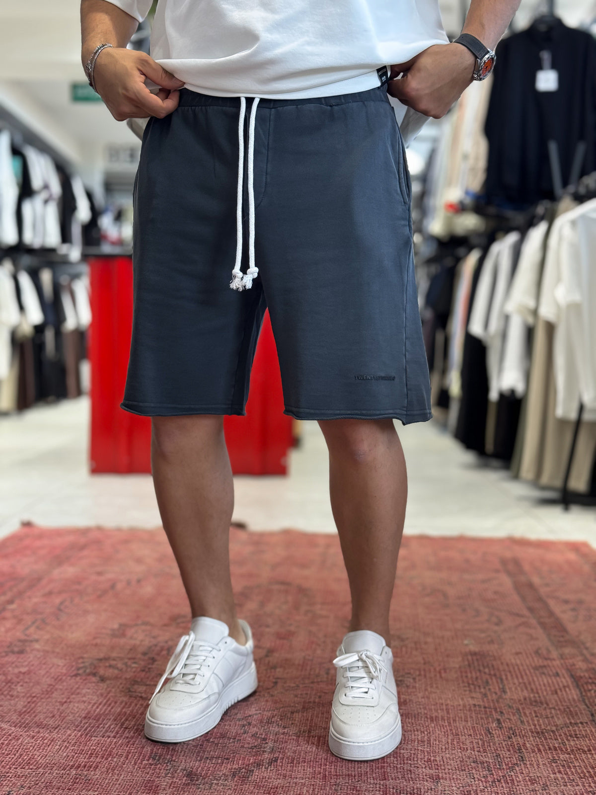 Embossed Washed Shorts