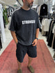 Stronger Print Washed Boxy Fit T-Shirt - 3