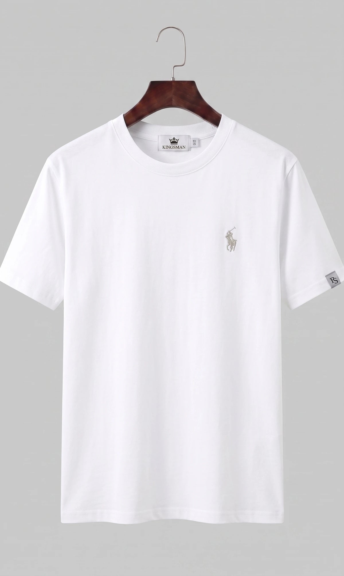 Crew Neck T-Shirt with Subtle Embroidery
