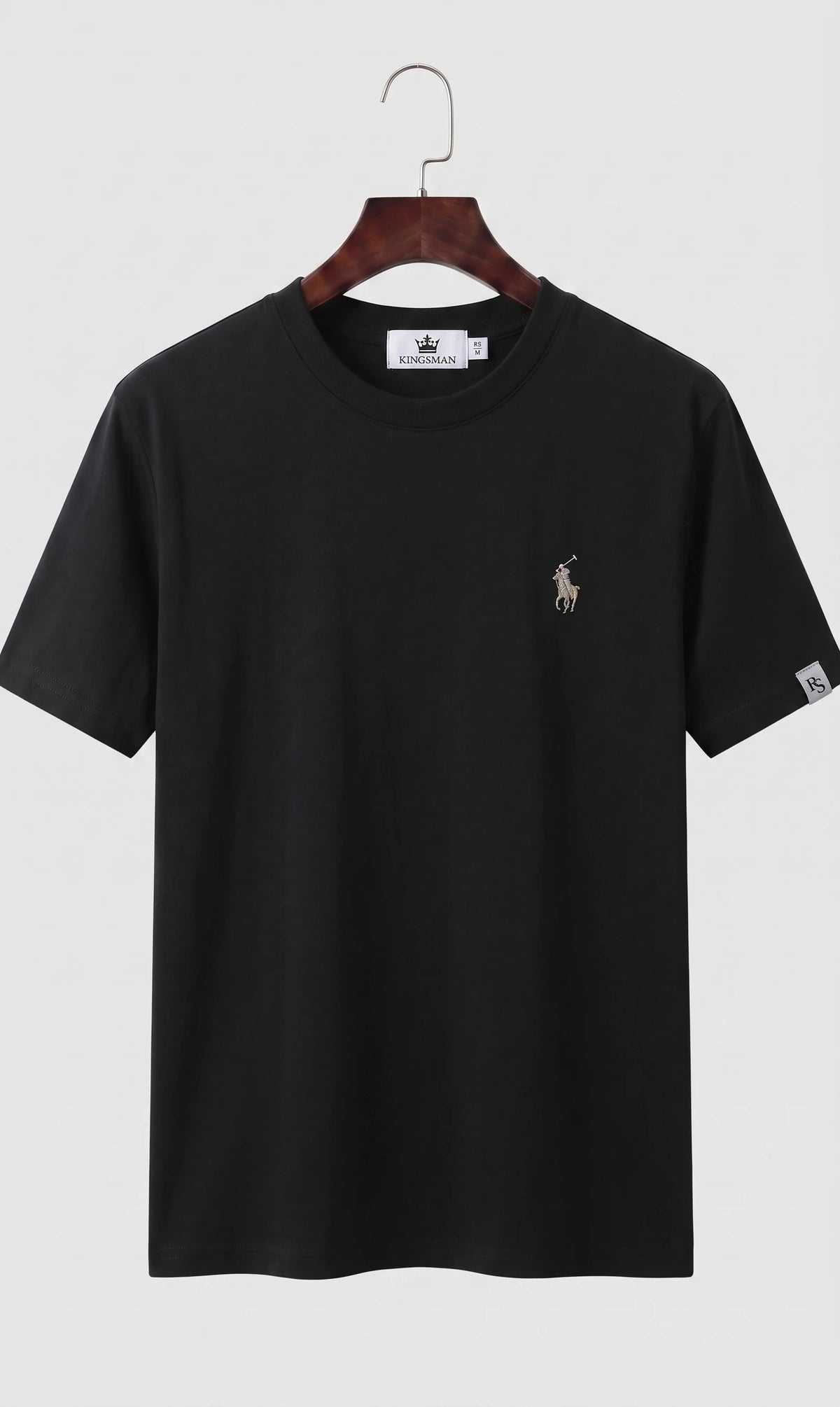 Crew Neck T-Shirt with Subtle Embroidery