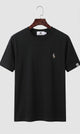 Crew Neck T-Shirt with Subtle Embroidery - 2