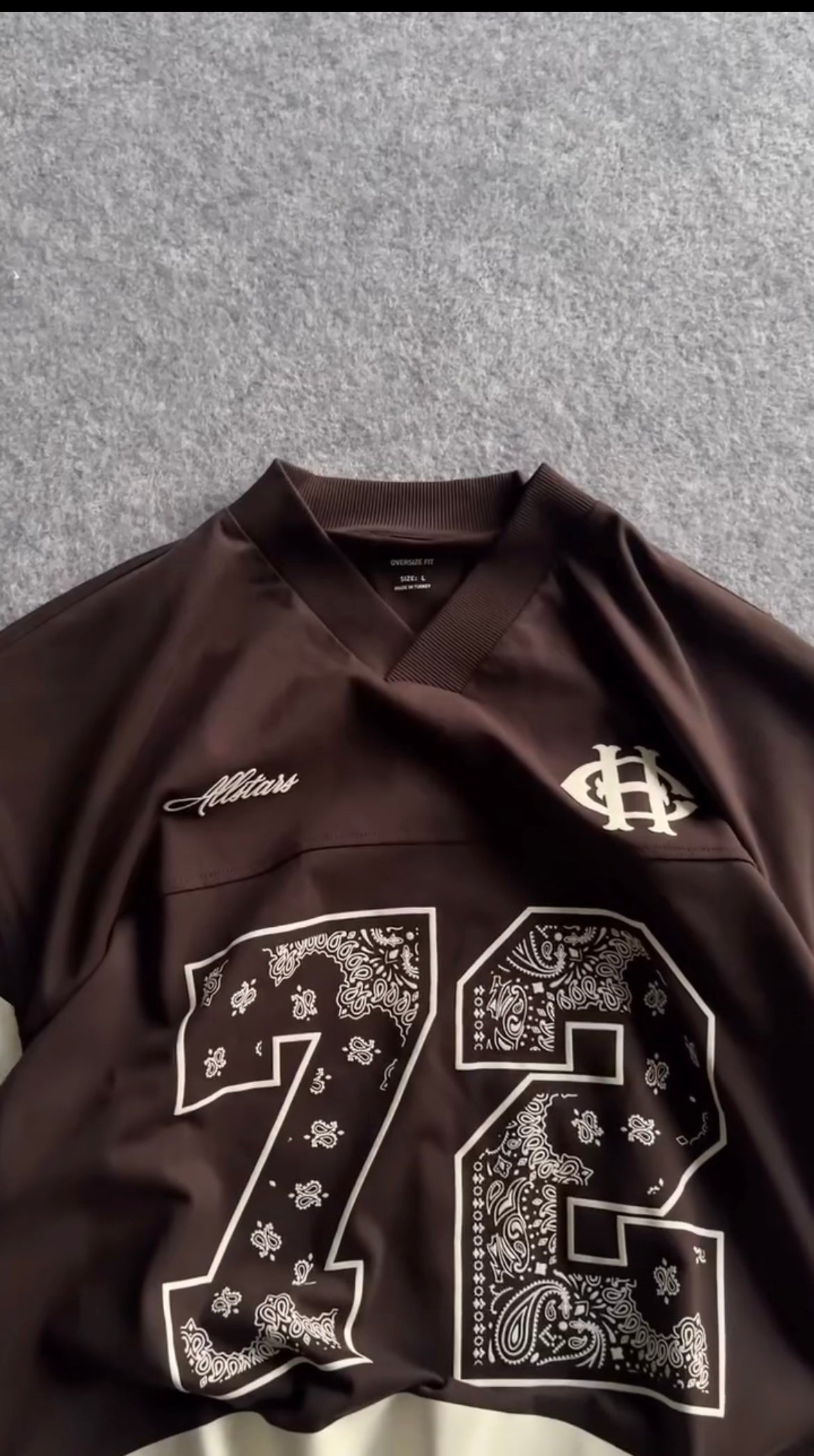 Chocolate Brown Retro 72 Streetwear Jersey
