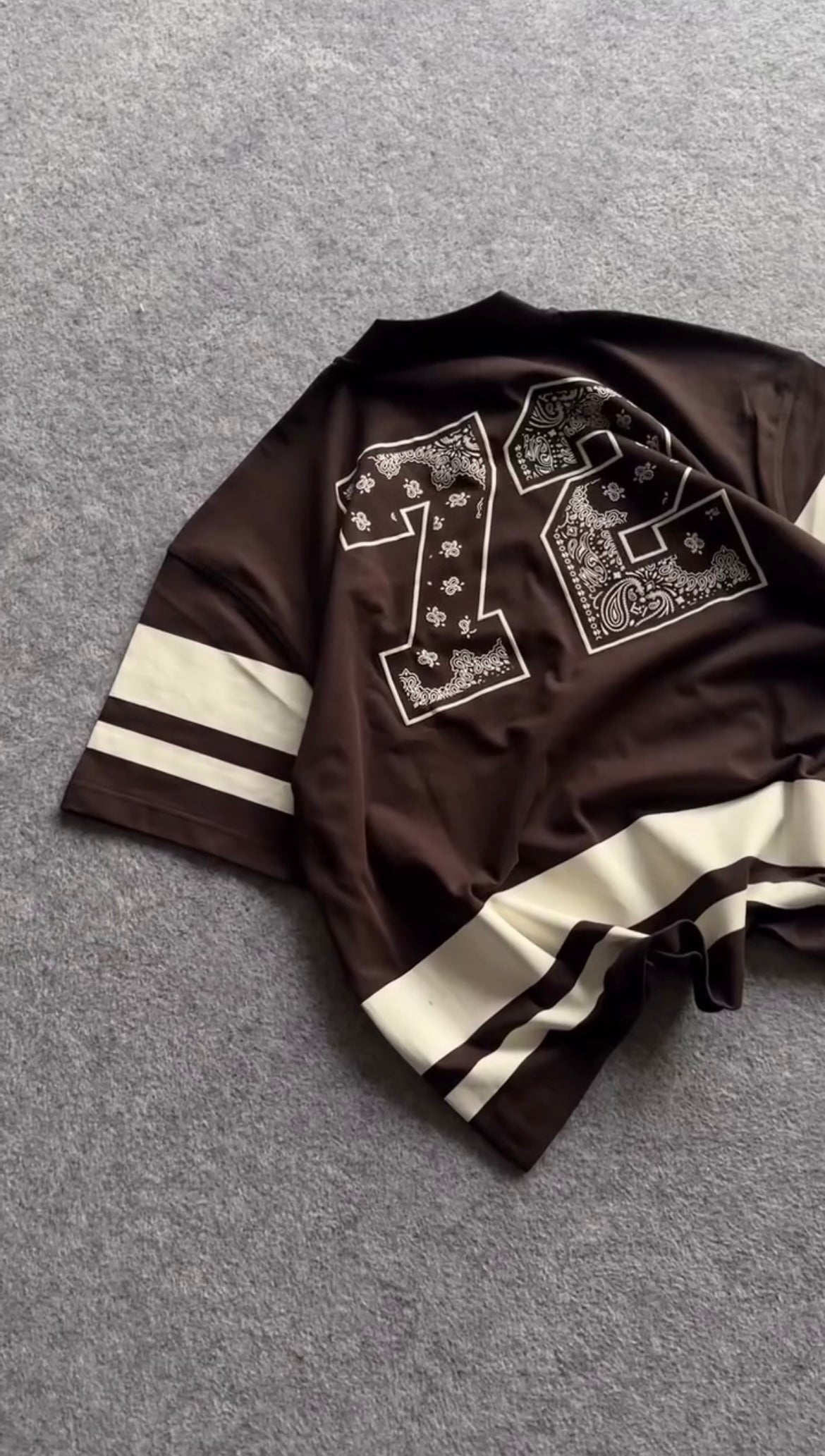 Chocolate Brown Retro 72 Streetwear Jersey