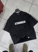 Stronger Print Washed Boxy Fit T-Shirt - 1