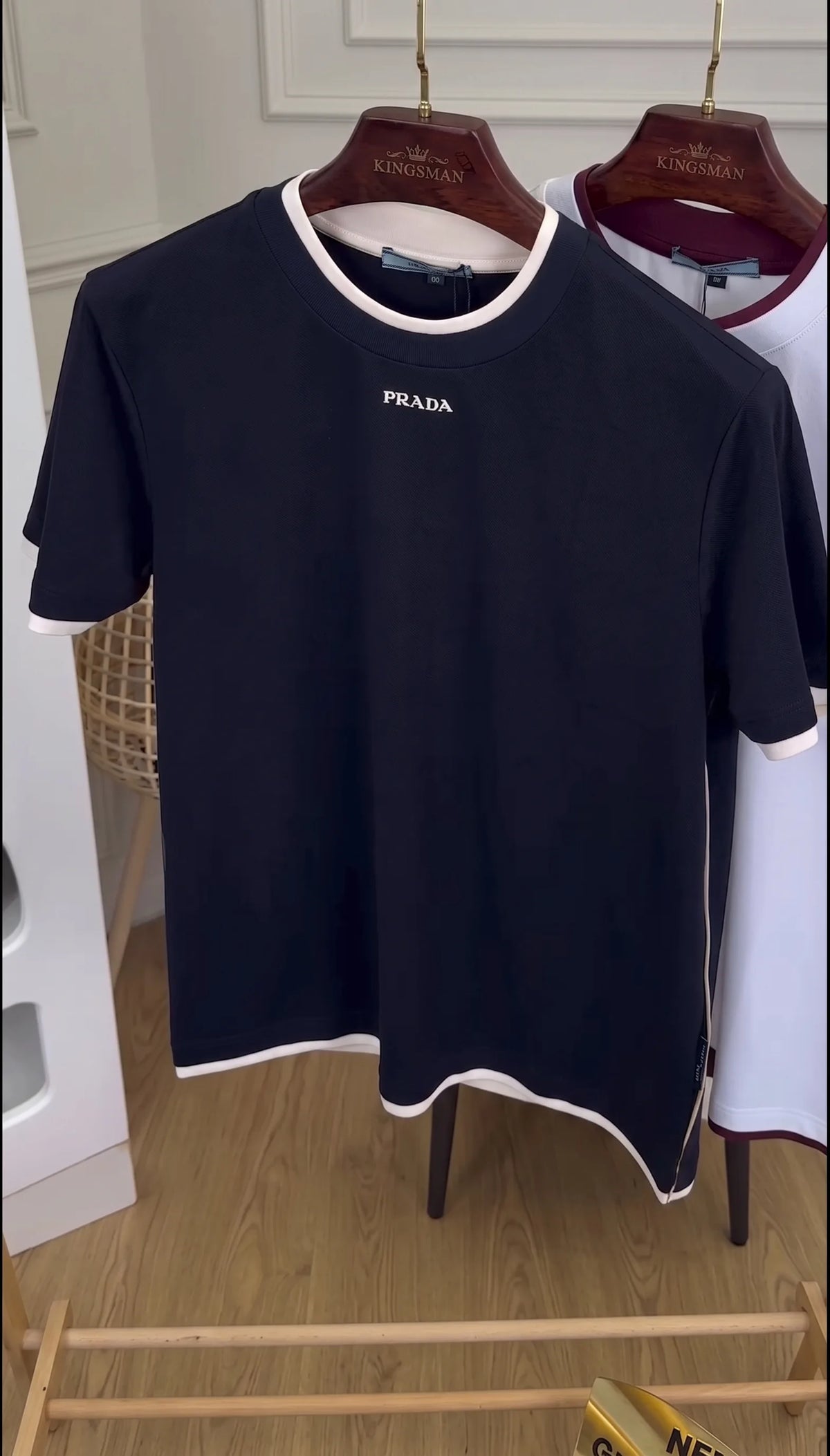 Crew Neck Tee with Stylish Contrast Trim